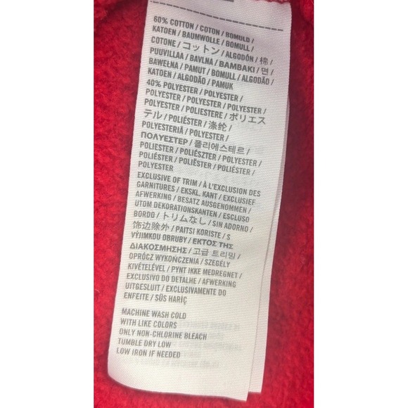 Hollister Red Logo Hoodie Sweatshirt L Y2K Surf Skate Streetwear Cozy Core - Picture 3 of 8